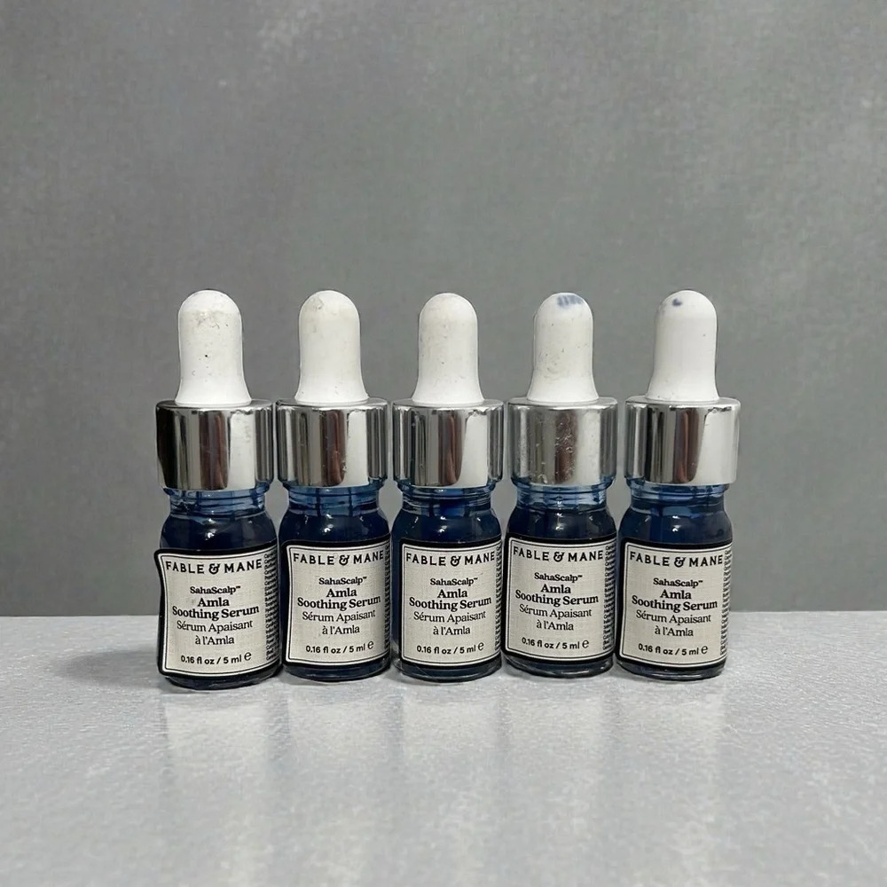 (5) Fable & Mane Sahascalp Amla Soothing Serum Mini Travel Size 5ml Bundle